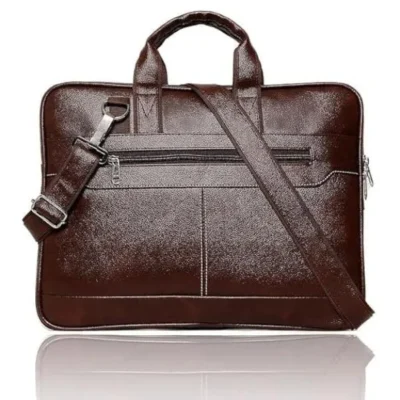 Laptop Carry Handle Bag Brown (Leather ) with Keyboard Protective Film, Mouse-Pad